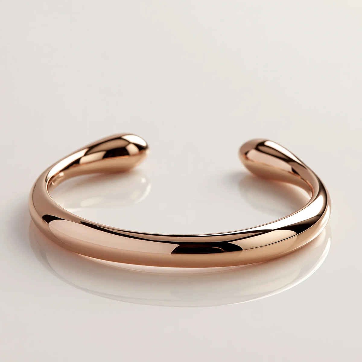 MAYA 01 Cassis polished rose gold open cuff bracelet